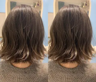 ミディアム カラー パーマ ヘアアレンジ 韓国ヘア/髪質改善 /Harunaのヘアスタイル