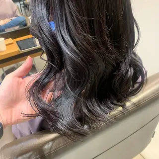 セミロング カラー soëll所属・🤍そぶえ　ゆうな/ 暖色カラー/縮毛矯正のヘアスタイル