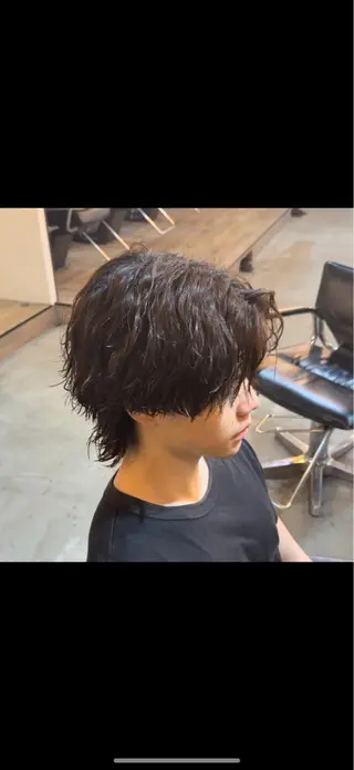 ミディアム パーマ センターパート職人 店長/TSUBASAのヘアスタイル