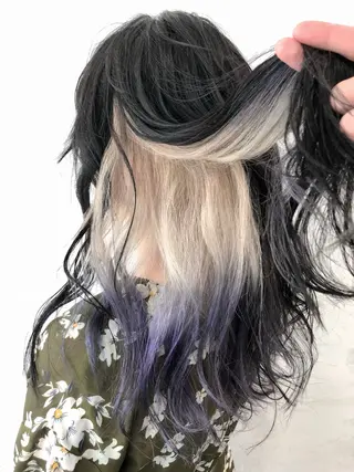 セミロング カラー ブリーチカラーモデル 募集中/ リョウスケのヘアスタイル