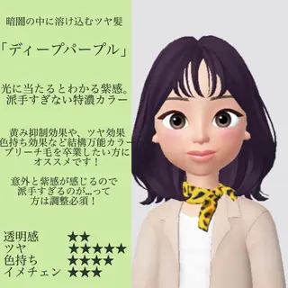 ミディアム カラー ネイル ハイトーン&暗髪🔥 表参道二刀流マエダのヘアスタイル