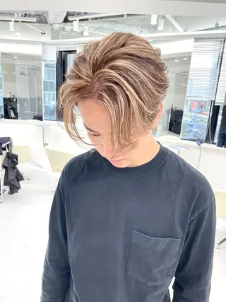 ミディアム カラー メンズ 🎗秋山勇 /三宮指名No.1のヘアスタイル