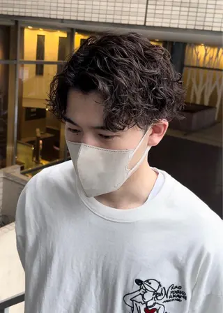 パーマ メンズ 曲がる縮毛矯正 LIBER 　岩名のヘアスタイル