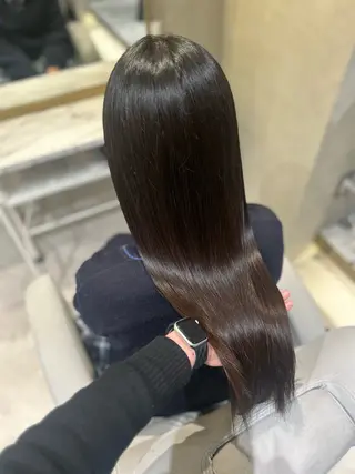 ロング 艶カラー レイヤーカット　ゆめのヘアスタイル