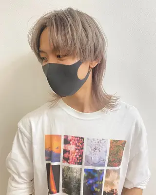 ミディアム カラー パーマ ヘアアレンジ メンズ 【池袋/スパイキー ショート】ⓝⓘⓜⓤのヘアスタイル