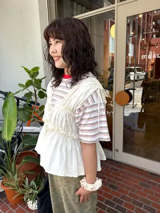 ミディアム muku所属・ボブ/パーマ /muku サリのヘアスタイル