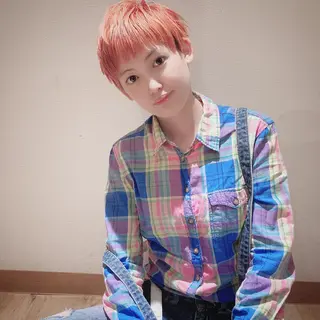 ショート カラー テトネ タカシのヘアスタイル