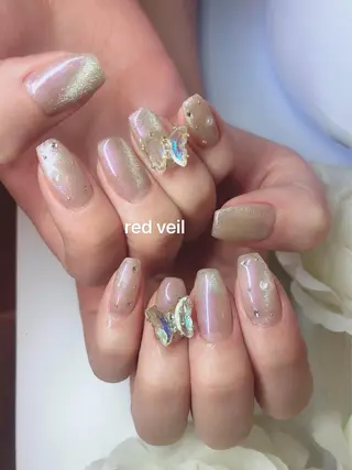 セミロング ネイル 長さ出し専門 nynaのネイルデザイン