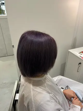 ショート カラー ハイトーン/艶髪/ 暗髪/韓国/sanaのヘアスタイル