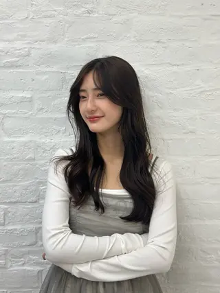 セミロング 前髪顔まわりカット 🌈中村海聖のヘアスタイル