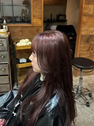ロング カラー 中川 楓馬のヘアスタイル