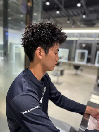 ショート パーマ メンズ fifth天神大名メンズサロン(フィフス)所属・fifth天神パーマ 特化/大田宗一朗のヘアスタイル