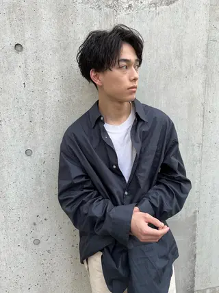 ショート パーマ メンズ おしゃれパーマ メンズ特化/みーまんのヘアスタイル