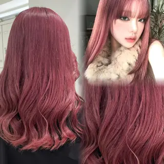 セミロング カラー ヘアアレンジ 💎韓国/ レイヤー カット/ 暖色🫧のヘアスタイル