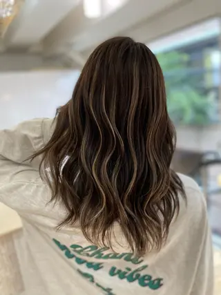 セミロング カラー ヘアアレンジ 久米 治仁のヘアスタイル