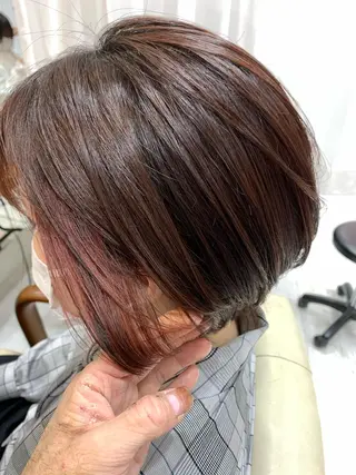 ショート カラー 髪質改善/縮毛矯正 高嶋のヘアスタイル