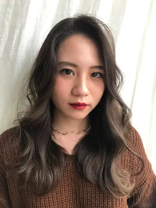 ロング カラー ヘアアレンジ knock【ノック】所属・烏丸韓国ヘア🇰🇷 ayaka🎀のヘアスタイル