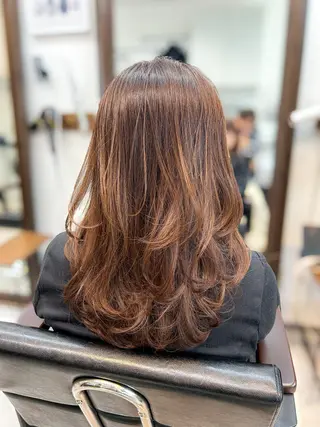 セミロング 顔周りレイヤー/ボブ 銀座✨中野まさひろのヘアスタイル