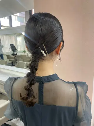 ミディアム ヘアアレンジ 韓国風パーマ/ヘア セット/店長みづきのヘアスタイル