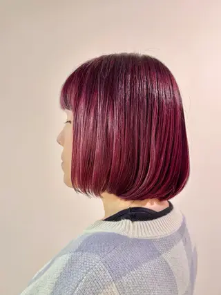 ミディアム カラー 古川 琴美のヘアスタイル