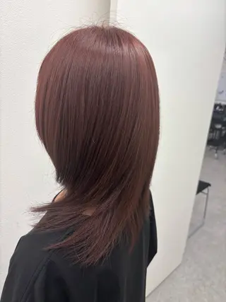 セミロング カラー 曲がる縮毛矯正✨️ パーマ🌀 晃哉‎のヘアスタイル