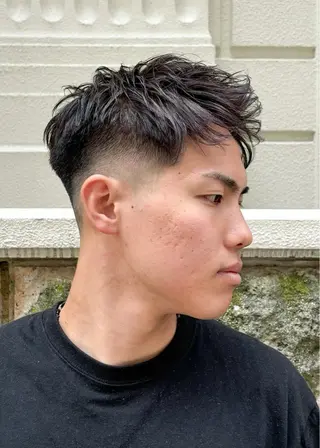 ショート カラー メンズ DAD　BARBERSHOP所属・三宮メンズカット ヨシイッキのヘアスタイル