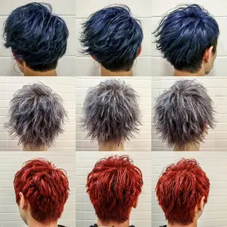 ショート カラー パーマ メンズ 看板犬がお出迎え◎ 初めてでも安心◎のヘアスタイル