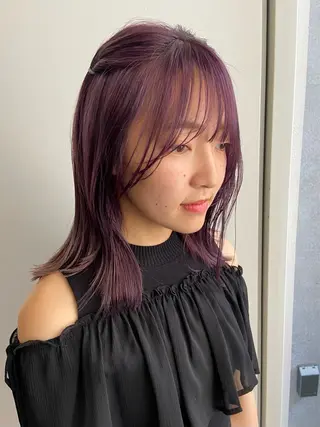 セミロング カラー ダブルカラー 🌙ｃｈｉｎａｒｉのヘアスタイル