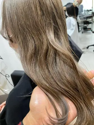 セミロング カラー 銀座⚜️【脱白髪染め 美髪矯正】トグチのヘアスタイル