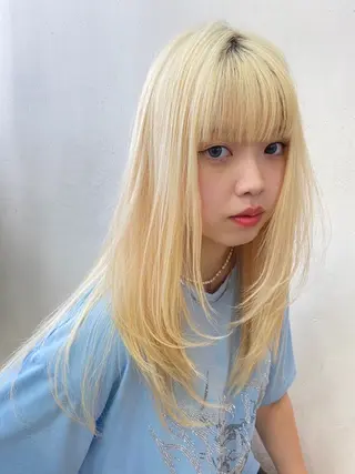 セミロング ブリーチ超特化美容師 ☯️ルカ✡️💫のヘアスタイル