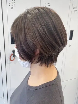 ショート カラー 透明感カラー/艶感/ メンズパーマ/福島のヘアスタイル