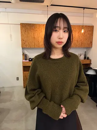 ミディアム 暖色/パーマ 🌼クニトウメイのヘアスタイル