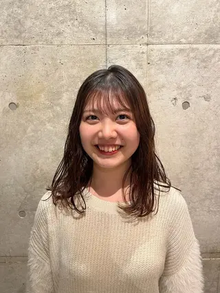 セミロング パーマ Luxe【ラグゼ】所属・🍐ki ri🍐のヘアスタイル