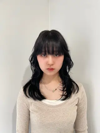 セミロング カラー Ameri 新宿所属・新宿/透明感カラー/ 髪質改善/桜良のヘアスタイル