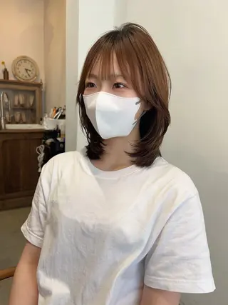 ミディアム カラー 韓国レイヤー/ハイ トーン/優太のヘアスタイル