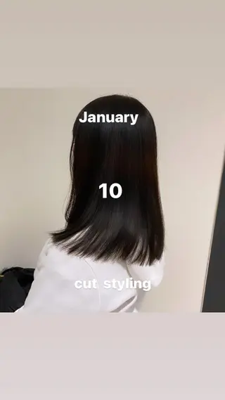 ミディアム 山崎 航のヘアスタイル