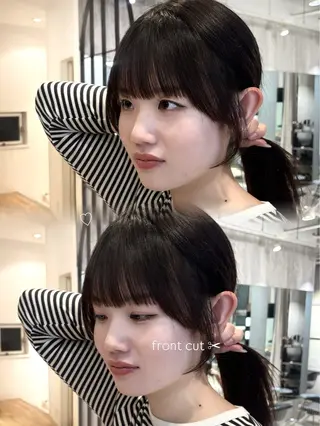 セミロング 西田 美侑/カットモデルのヘアスタイル