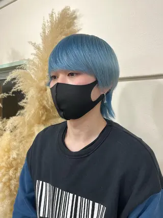 メンズ ☀️コミヤマミユ☀️ /パーマ/ハイトーンのヘアスタイル