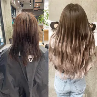 ロング カラー ヘアアレンジ TATSUYA アートディレクターのヘアスタイル