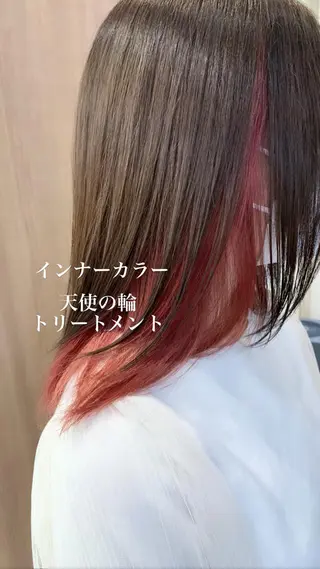 ミディアム カラー 似合わせカラー/艶 髪質改善/ヨシザキのヘアスタイル