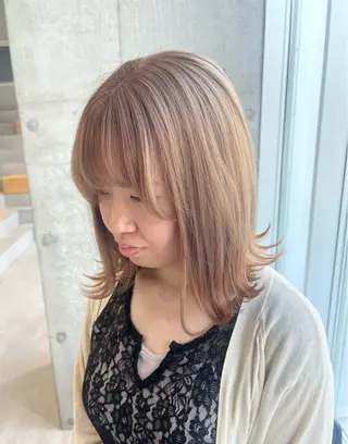 ミディアム カラー 吉沢遣人/レイヤー 艶カラー/パーマのヘアスタイル