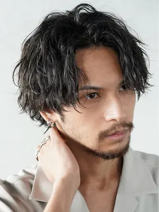 パーマ メンズ fifth men's原宿所属・fifth/原宿/ シャドウパーマ/カズのヘアスタイル
