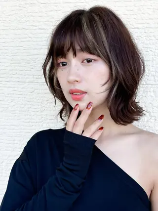 ミディアム カラー ブリーチ/ヘアケア/ 艶髪/イギチハルのヘアスタイル