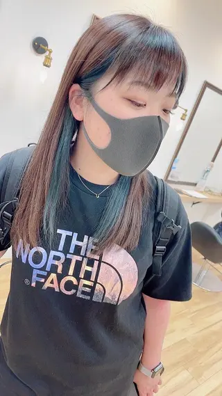 ロング カラー MOLLA 浅香山店所属・谷口ゆめ/縮毛矯正/ 大人女子/眉ワックスのヘアスタイル