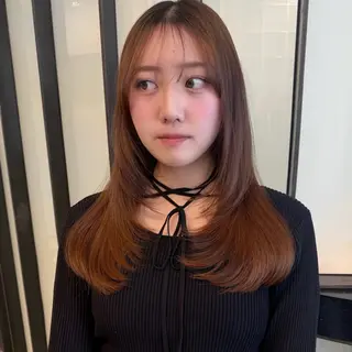 ロング anna 韓国レイヤ ー/ ハッシュカットのヘアスタイル