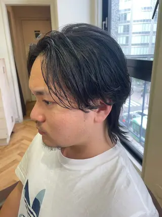 ミディアム メンズ 溝口 槙里也のヘアスタイル