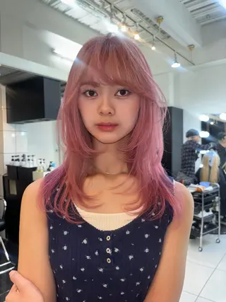 ロング カラー ヘアアレンジ ニュアンスカラー🧶 nanacoのヘアスタイル