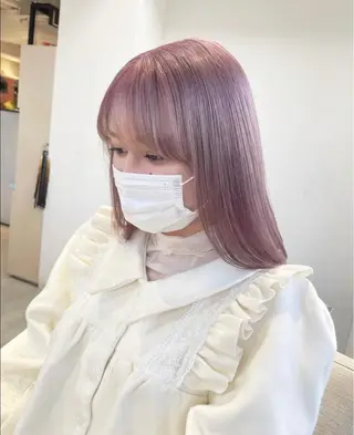 セミロング カラー パーマ ヘアアレンジ メンズ キッズ ネイル マツエク・マツパ アイブロウ hair terra ce M奈良店のヘアスタイル