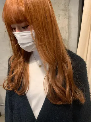 ロング Asti blanche所属・ブリーチなしWカラー /地毛風/小林凪沙のヘアスタイル