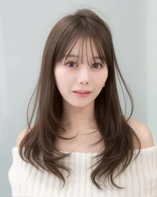 カラー 韓国風赤み消し🌱 透明感カラー🌱上野のヘアスタイル